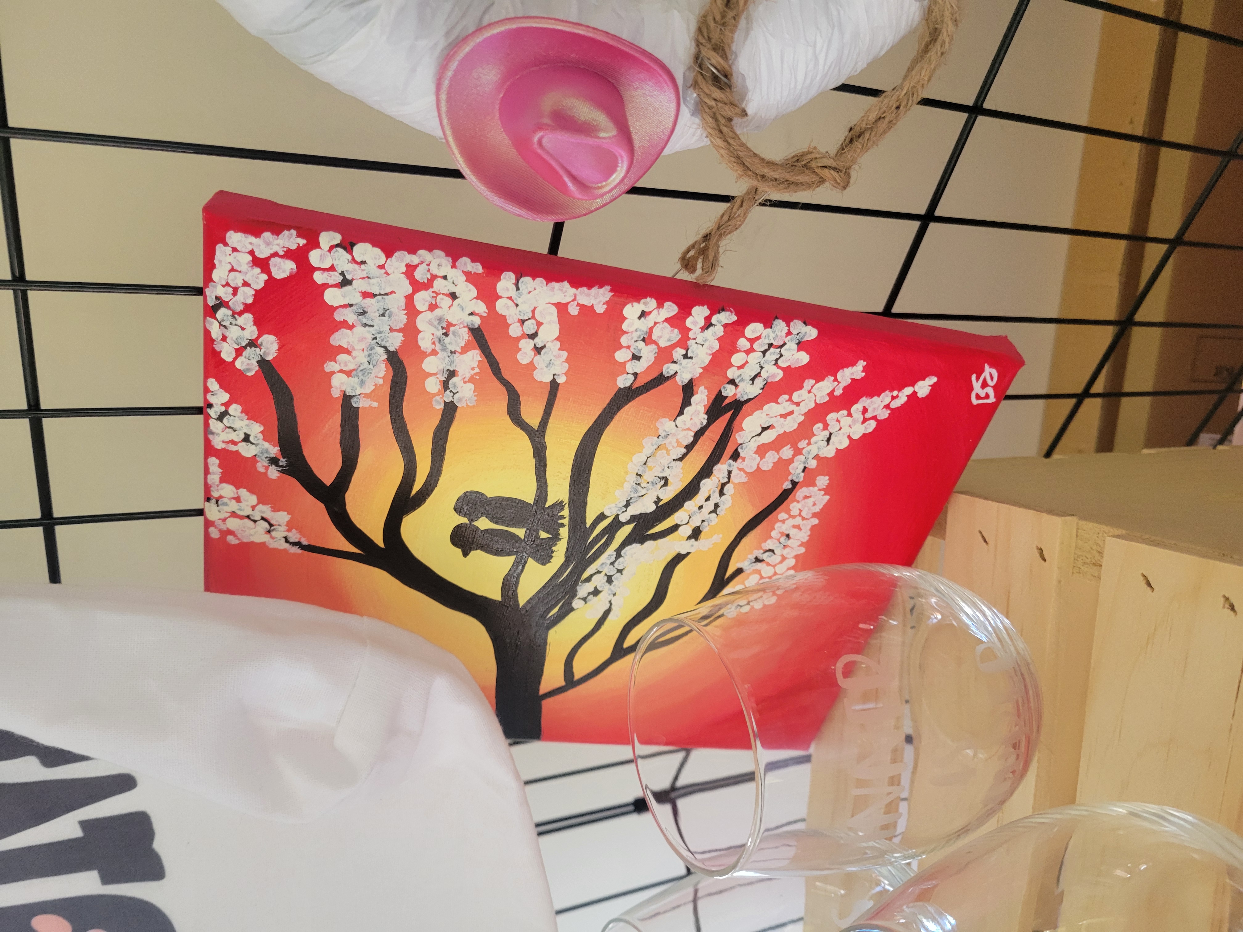 Birds on a Branch Painting 