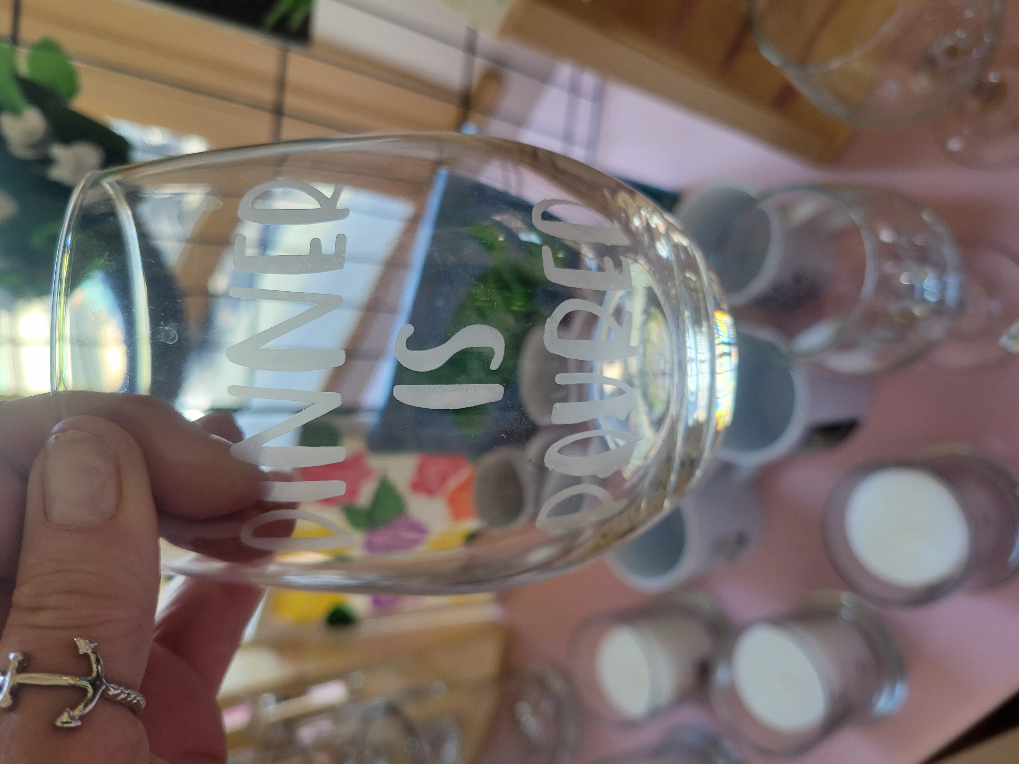 Etched Glassware (Dinner Is Poured)