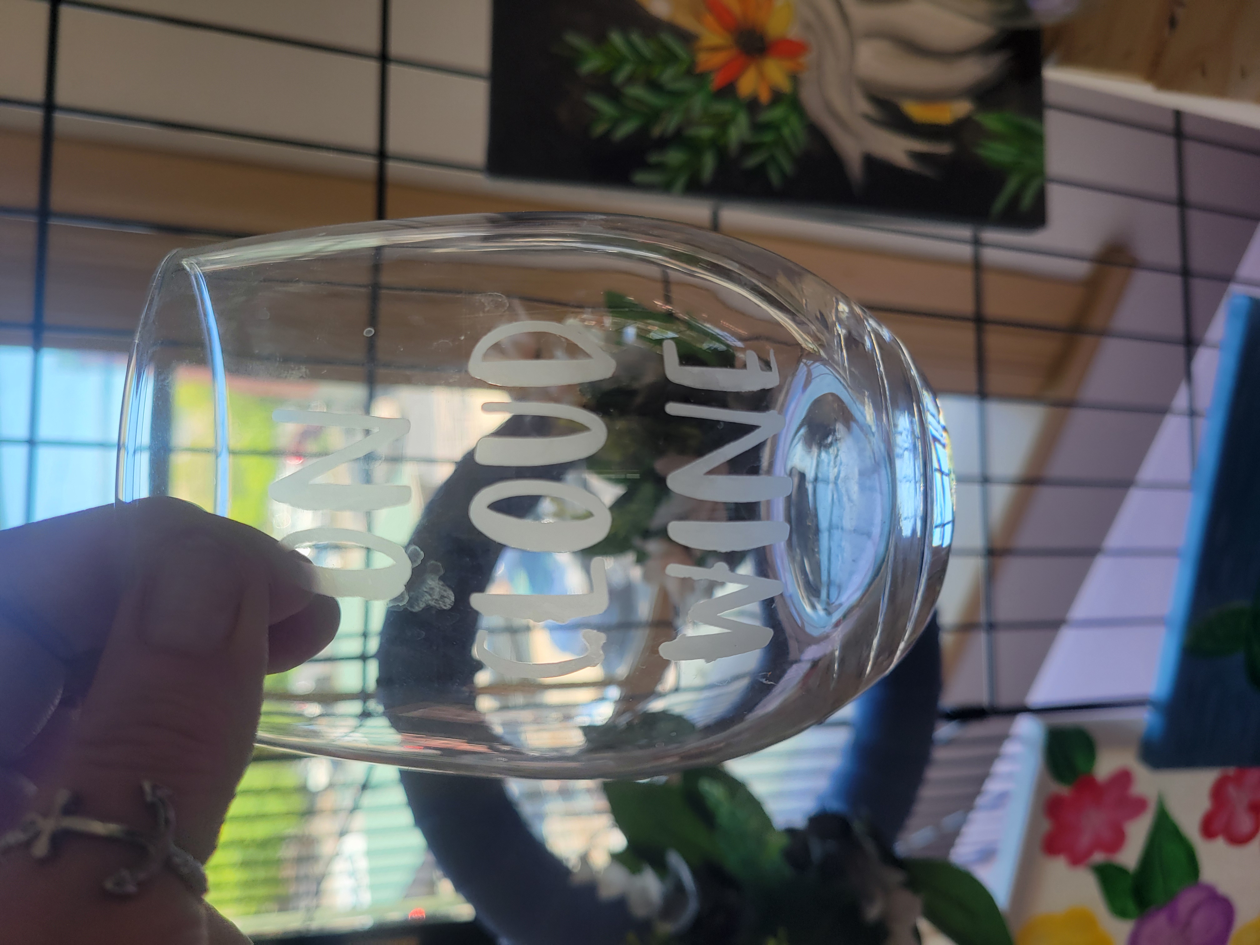 Etched Glassware (On Cloud Wine)